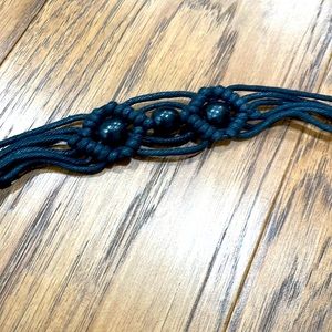 Hand Crafted Black Braided Belt